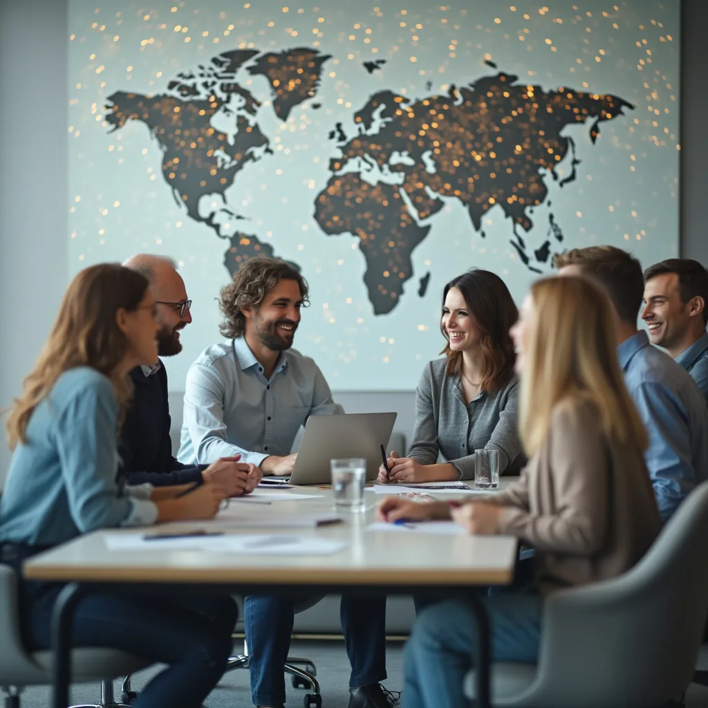 Equipo de consultoría discutiendo estrategias